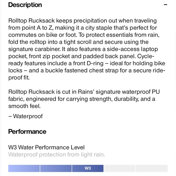 NWT Rains Rolltop Rucksack Zip-Detailed Backpack Mineral Color Waterproof - Picture 3 of 13